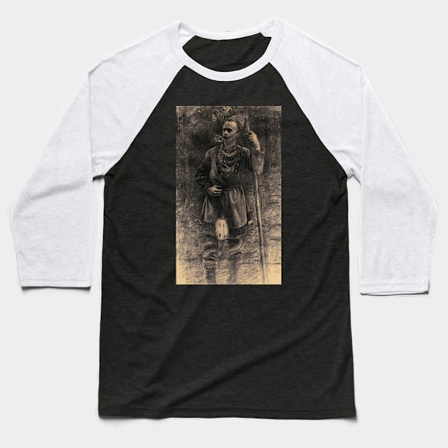 Sami in the woods, Same i skogsbryn, Illustration by John Bauer 1906 Baseball T-Shirt by immortalpeaches